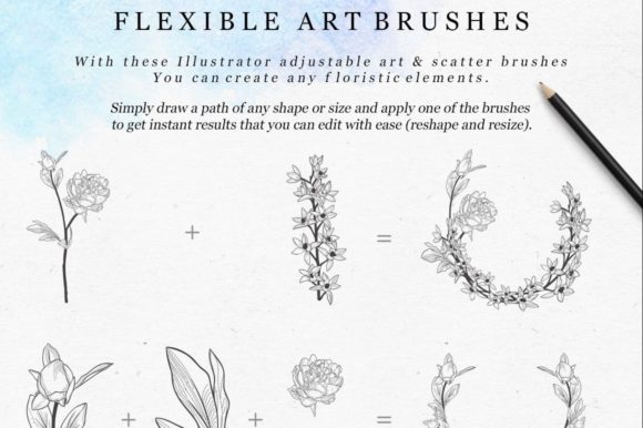 Adjustable Vector Flexible Brushes: Herb-Inspired Design for Modern Creatives