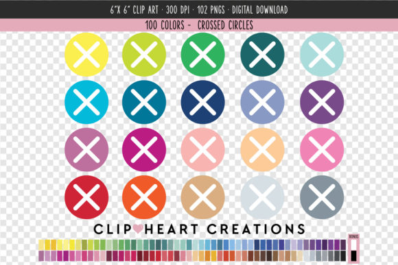 Crossed Clip Art: 100 Colors for Every Project