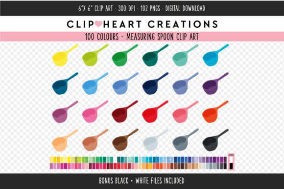 Elevate Designs with 100 Color Spoon Clips