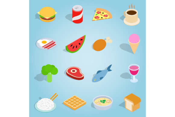 Elevating Digital Interfaces with Isometric 3D Dinner Set Icons