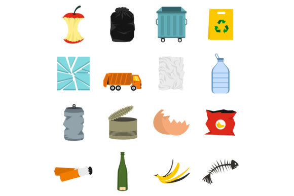 Flat Waste Icons: Essential UI Assets for Modern Design