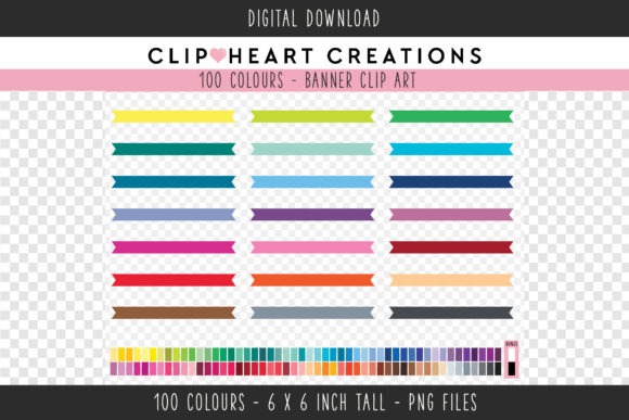 Integrating Ribbon Banner Clip Art - 100 Colors into Professional Design Workflows