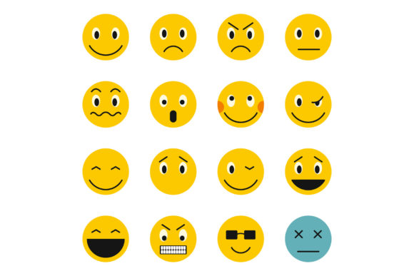 Integrating the Emoticon Icons Set, Flat Style into Modern Digital Workflows