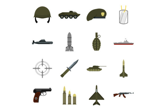 Practical Evaluation of the Flat Style Military Icons Set for Modern UI Design