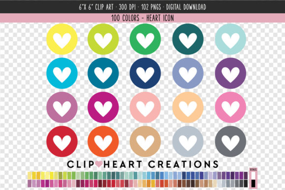 Unlocking Creative Potential with 100 Unique Heart Icon Clip Art Colors