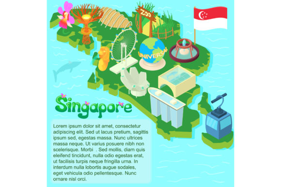 Unlocking the Potential of a Cartoon Style Singapore Map for Modern Design